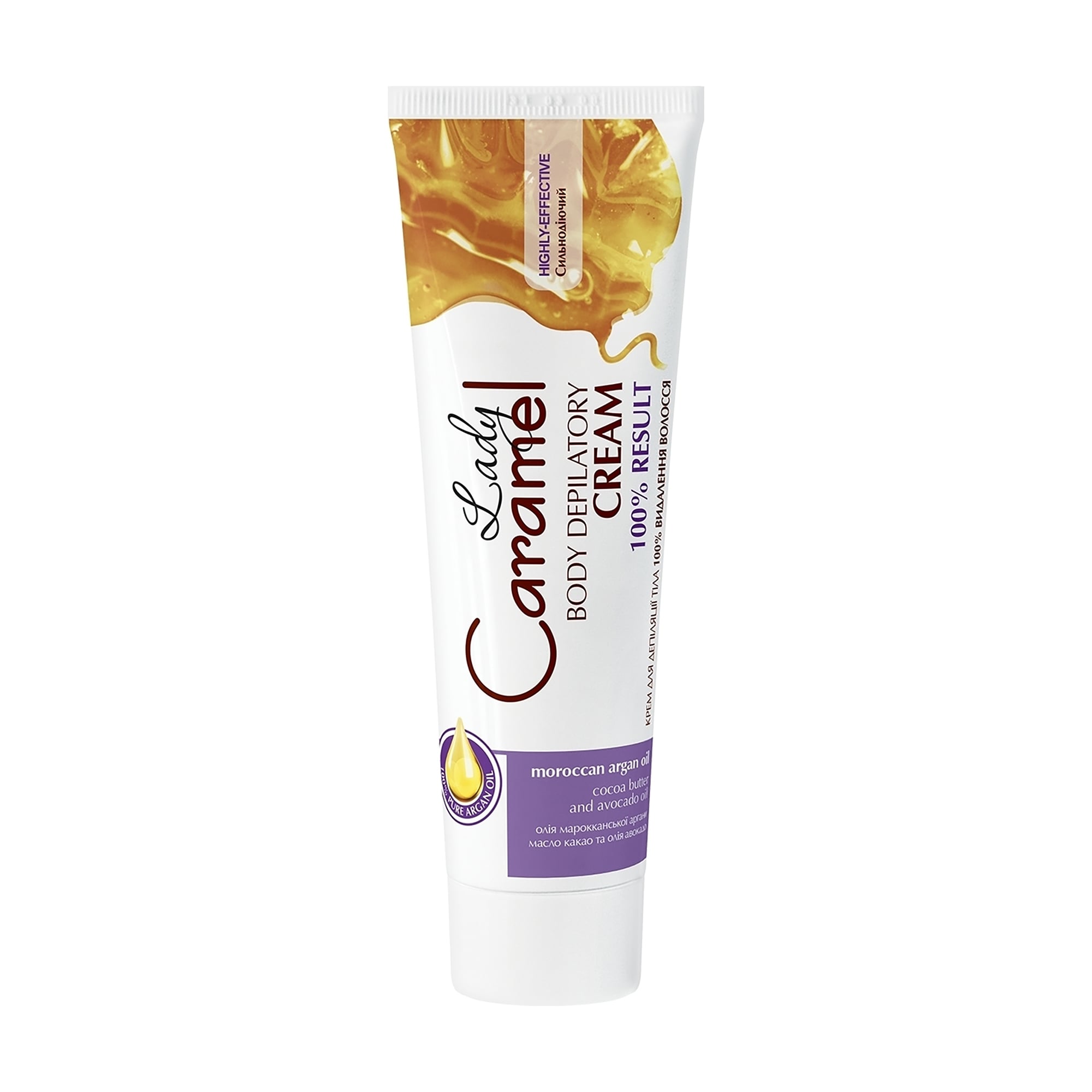 Крем для депіляції Caramel Lady 100% видалення волосся, 100 мл
